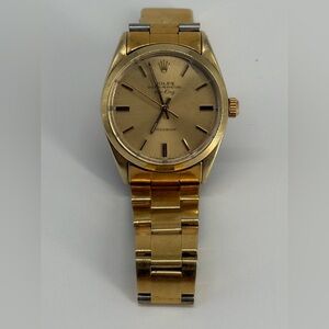 Rolex Air King 5520 Gold Plated Automatic Mens Watch